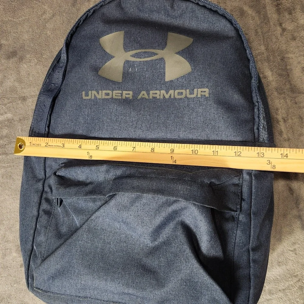 Under Armour Backpack Heather Blue Grey Laptop Bookbag School Gym